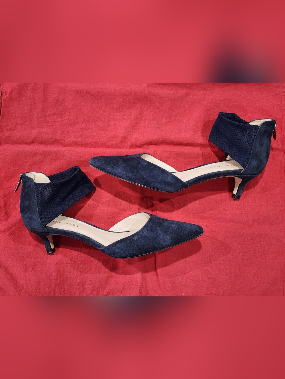 PELLE MODA | Berlin Low Heel | Midnight Blue Suede | Size 7